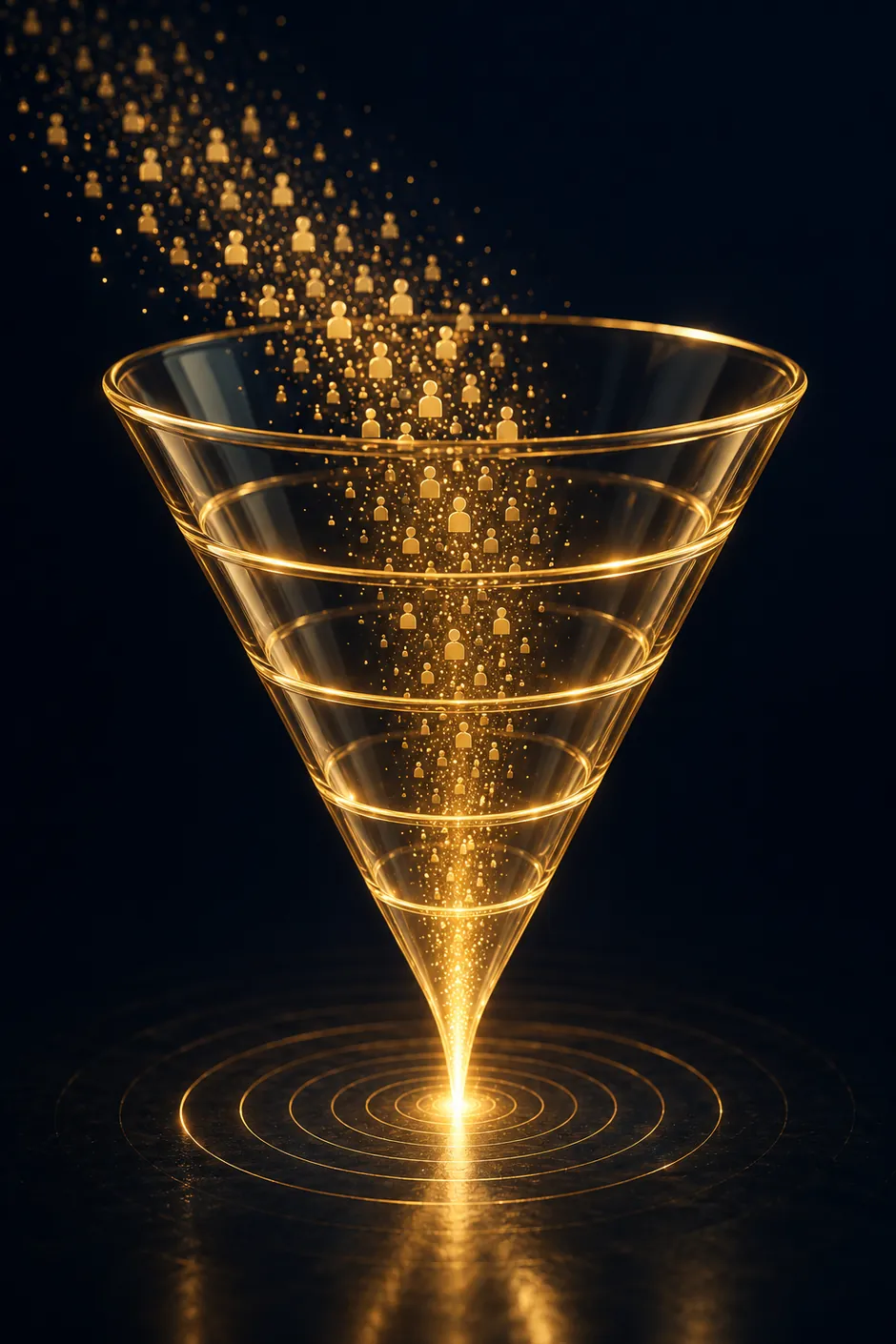 Pre-sold funnel converging on deals